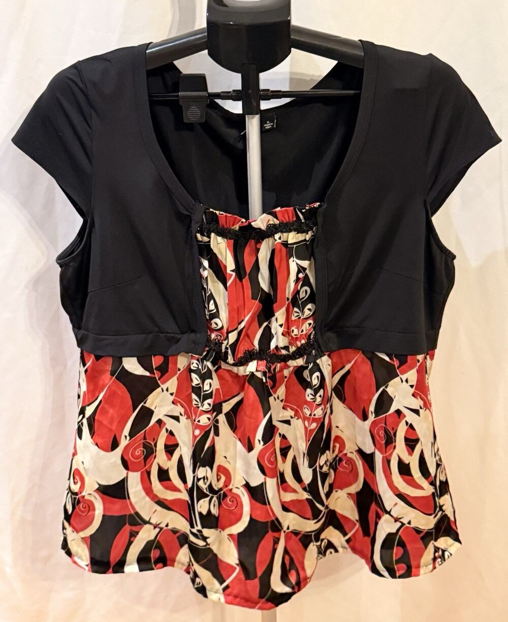 Essentially Milano Short Sleeve Blouse size XL